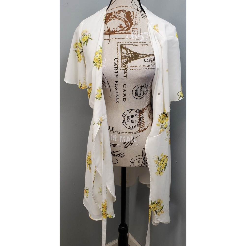 Show Me Your Mumu Andrea Wrap Dress Womens M Multi Floral Tie Waist Short Sleeve